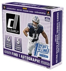 2023 Panini Clearly Donruss NFL Football Hobby Box FOTL (First Off The Line)